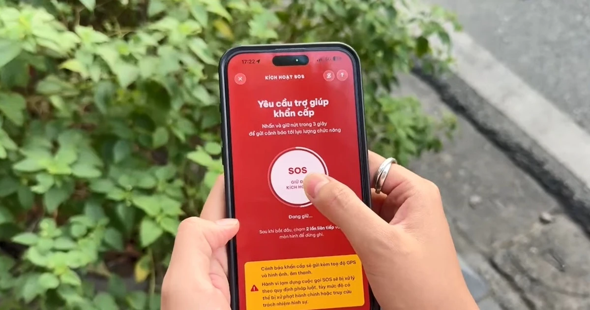 Nút SOS trên Hanoi Smart Police: tấm lá chắn số cho người đi đường