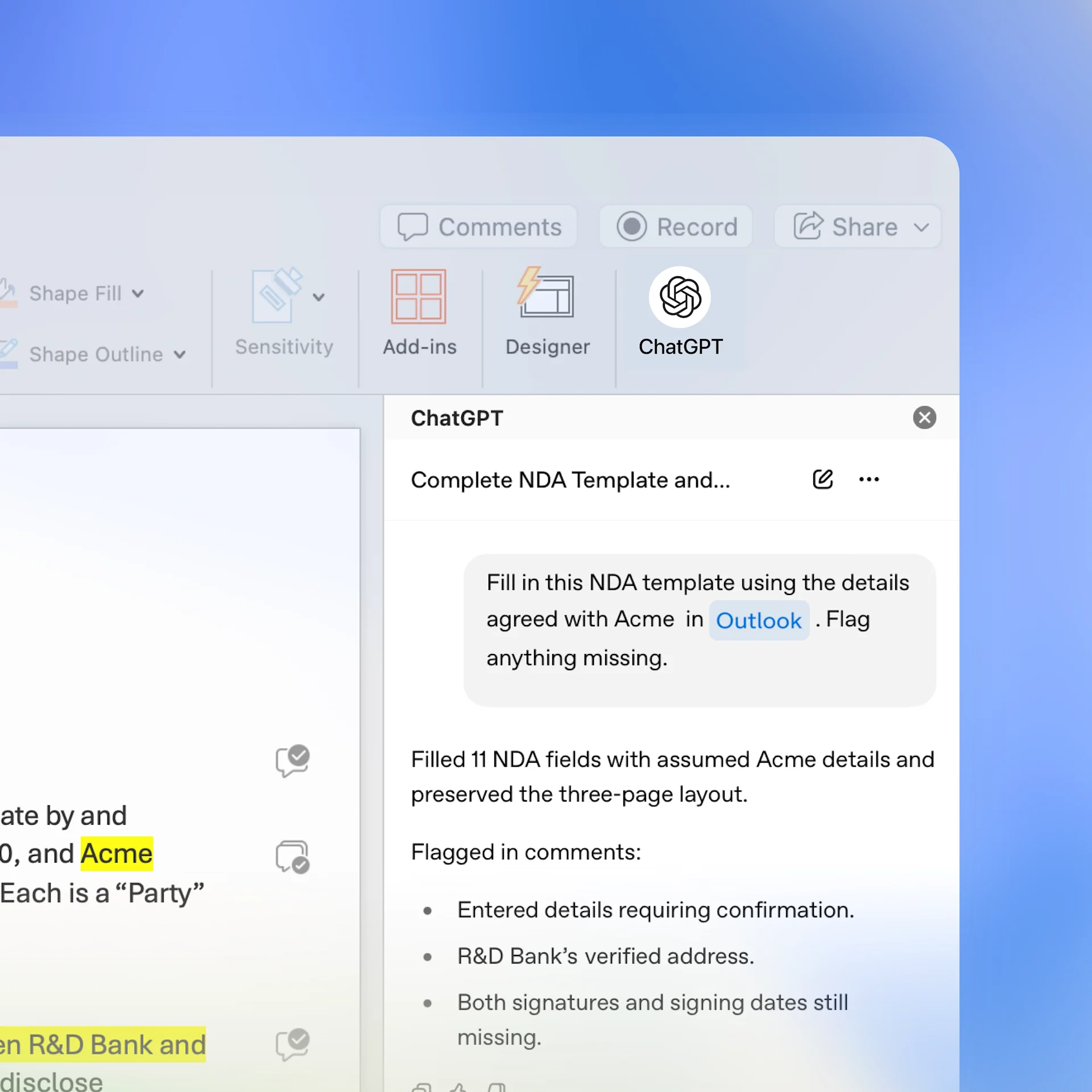 ChatGPT Kini Hidup Terus Dalam Microsoft Word