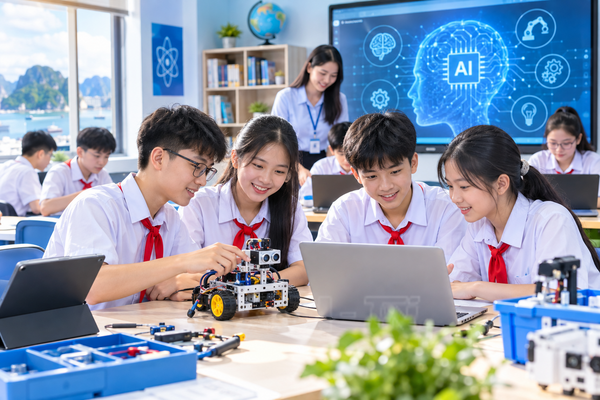 Quảng Ninh bứt phá phòng thực hành STEM và giáo dục AI