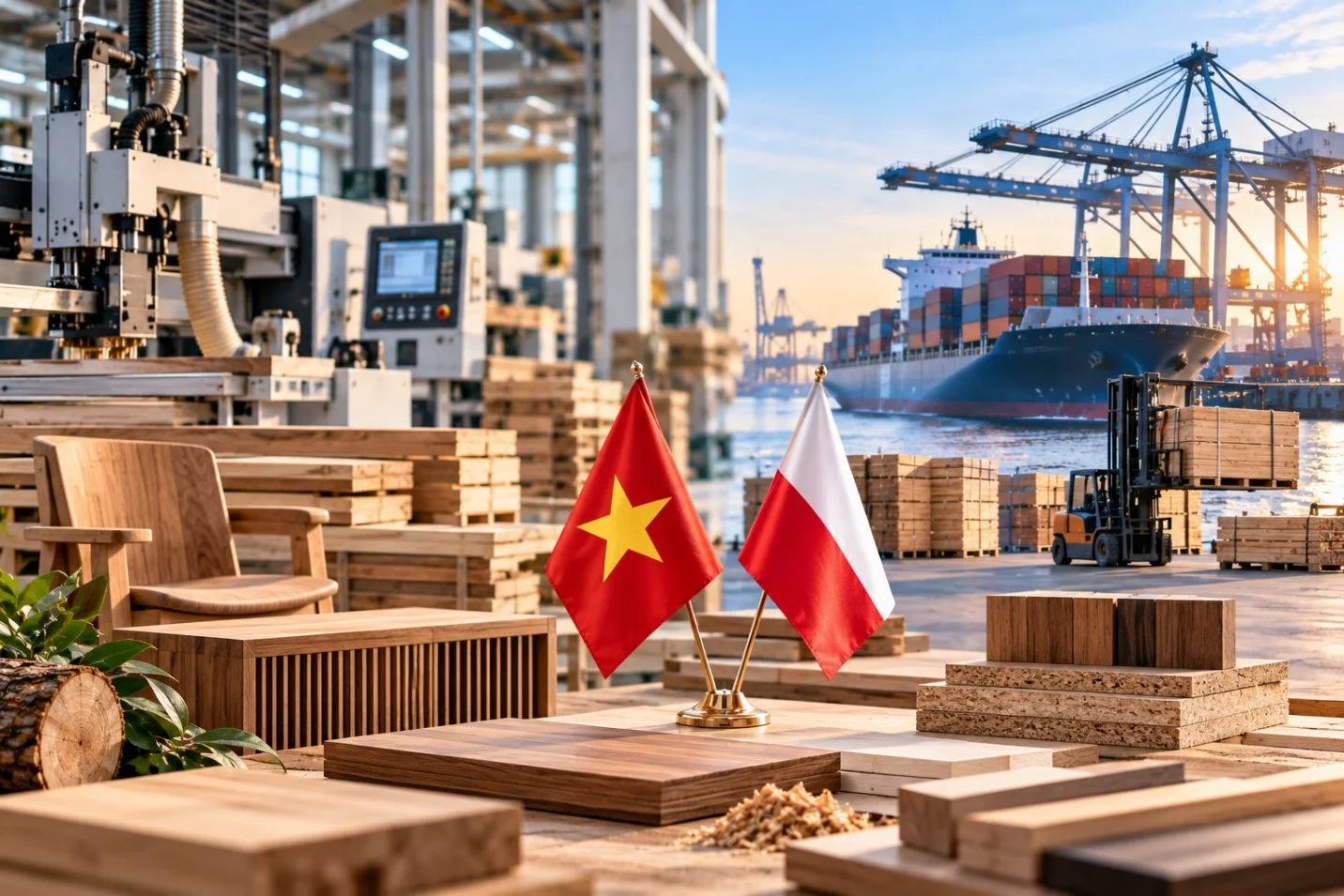 Việt Nam và Ba Lan xây dựng chuỗi cung ứng gỗ nội thất