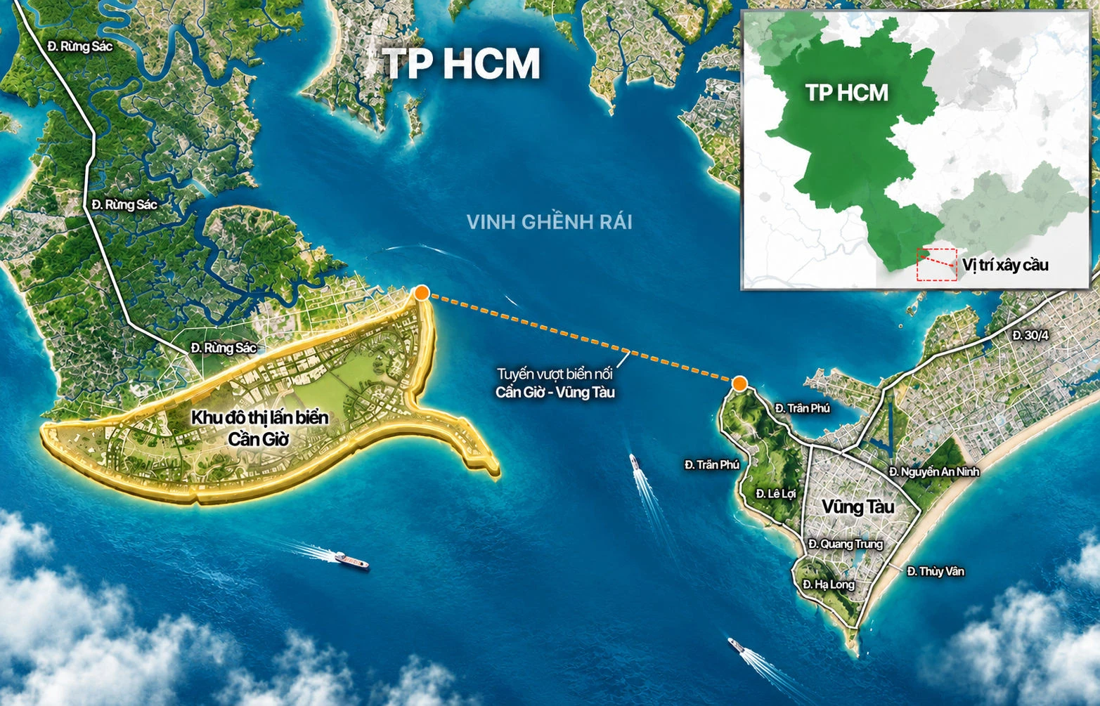 Hầm cầu vượt biển Cần Giờ – Vũng Tàu: cú hích thép và hạ tầng biển