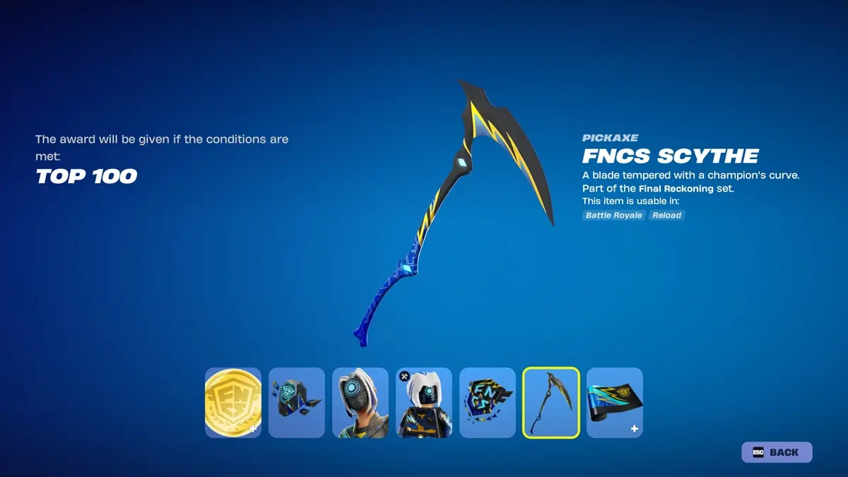 Hướng dẫn nhận Champion Focus FNCS và skin Icon Cup miễn phí
