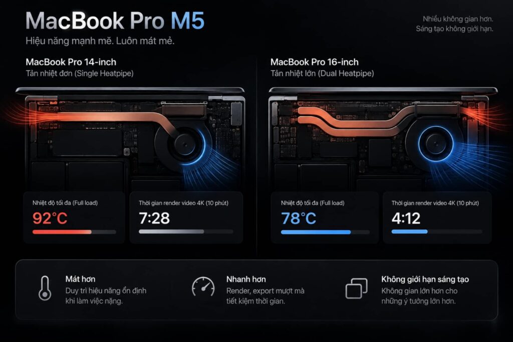 MacBook Pro M5 vs M5 Pro vs M5 Max: chọn cấu hình chuẩn cho dev và creator