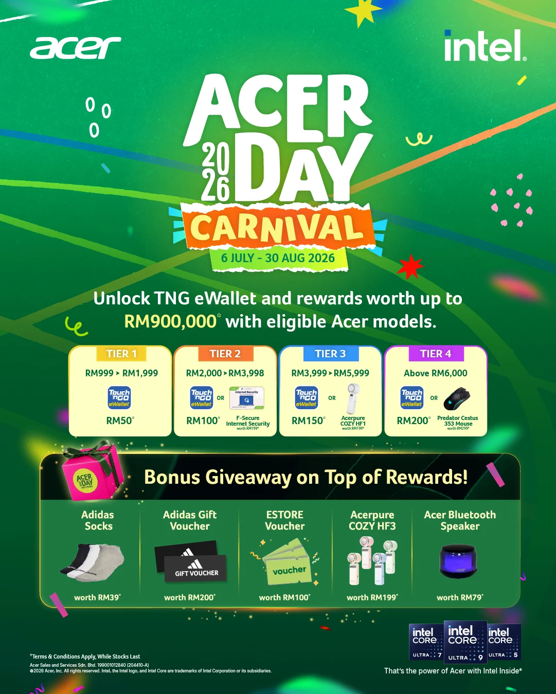 MSI dan Acer Tawar Jualan Ulang Tahun Dengan Deal Ganas Dari RM19