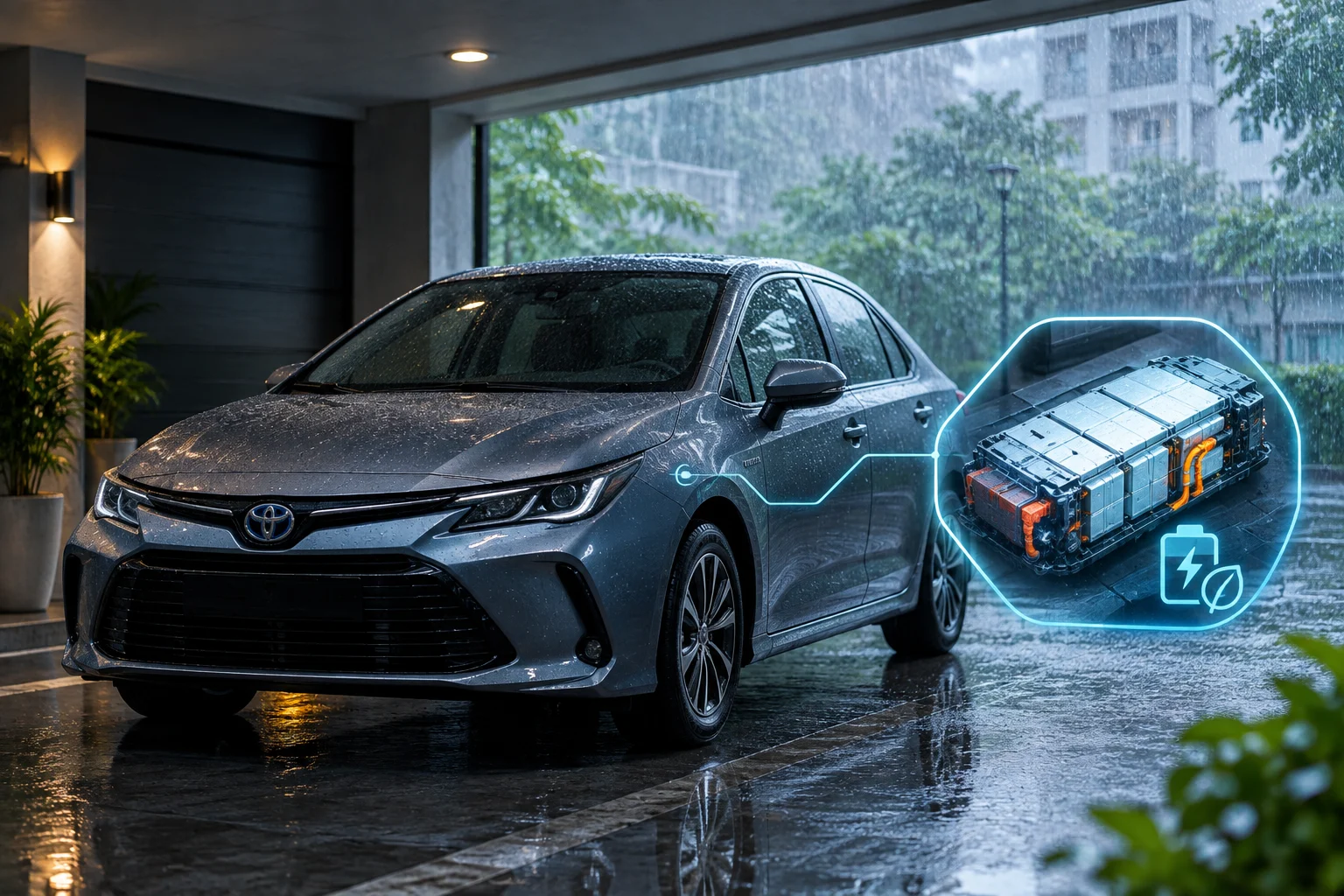 Để xe hybrid lâu ngày mùa mưa: Cách giữ pin bền