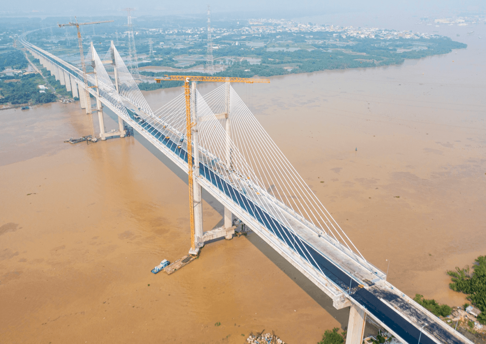 Cầu Phước Khánh cán mốc 96% tiến độ: chặng nước rút của cao tốc Bến Lức – Long Thành