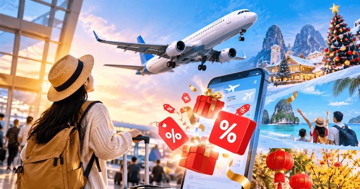 Mùa cao điểm cuối năm: Chiến lược đặt vé máy bay giá tốt