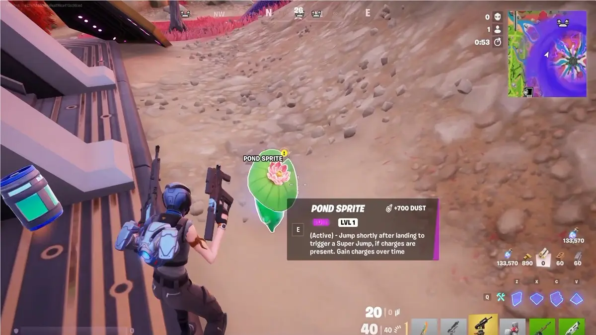 Hướng dẫn thu thập toàn bộ Sprite miễn phí trong Fortnite