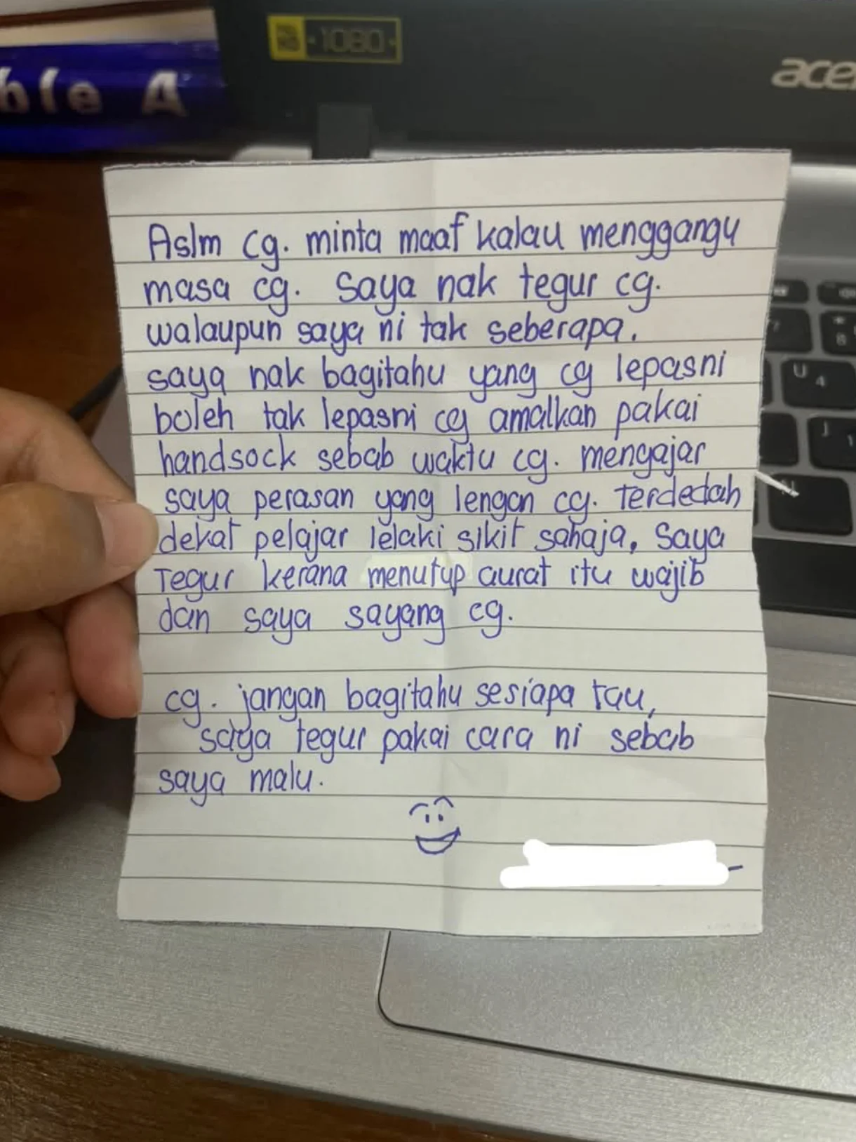Surat Sopan Murid Tingkatan Dua dan Makna Adab di Sekolah