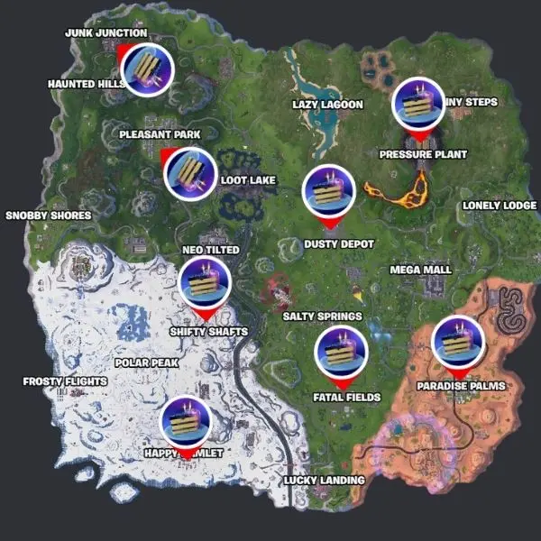 Tìm tất cả 8 vị trí bánh sinh nhật Fortnite và hoàn thành nhiệm vụ Celebration