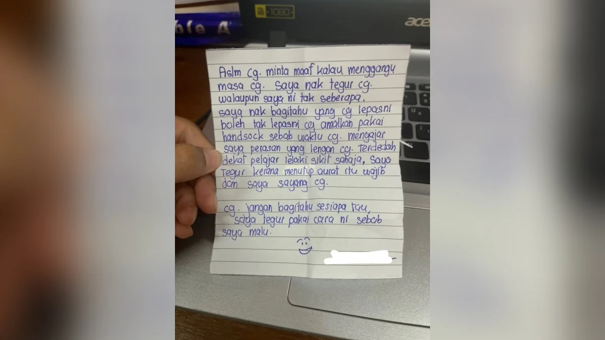 Surat Sopan Murid Tingkatan Dua dan Makna Adab di Sekolah