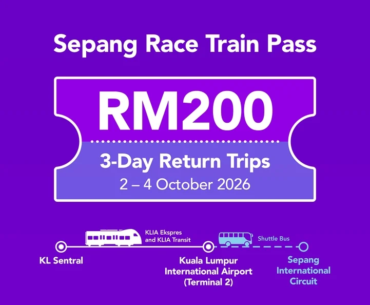 Panduan Lengkap Sepang Race Train Pass Untuk F1 Sepang