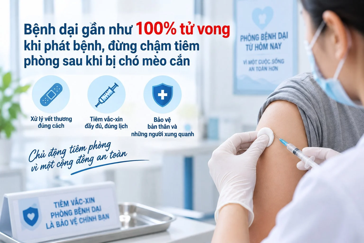 Bị chó mèo cắn: Đừng chờ quan sát vật nuôi, hãy coi 48 giờ đầu là “cuộc chạy đua” chống bệnh dại