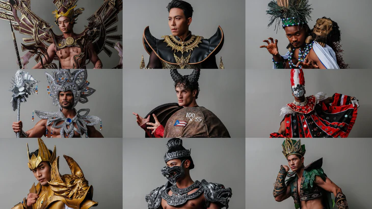 Nguyễn Vũ Linh và 50 đại diện thế giới tỏa sáng với trang phục dân tộc tại Mister International