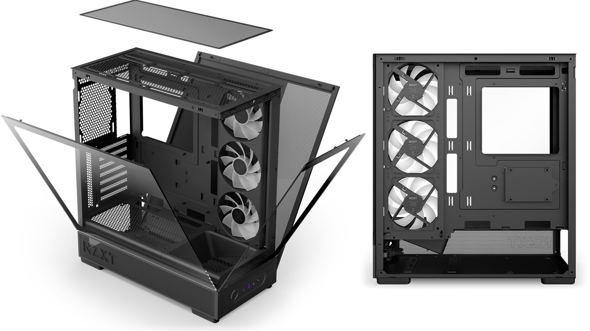 NZXT S5 RGB: Vỏ case ATX mid-tower kính panorama cho builder tầm trung