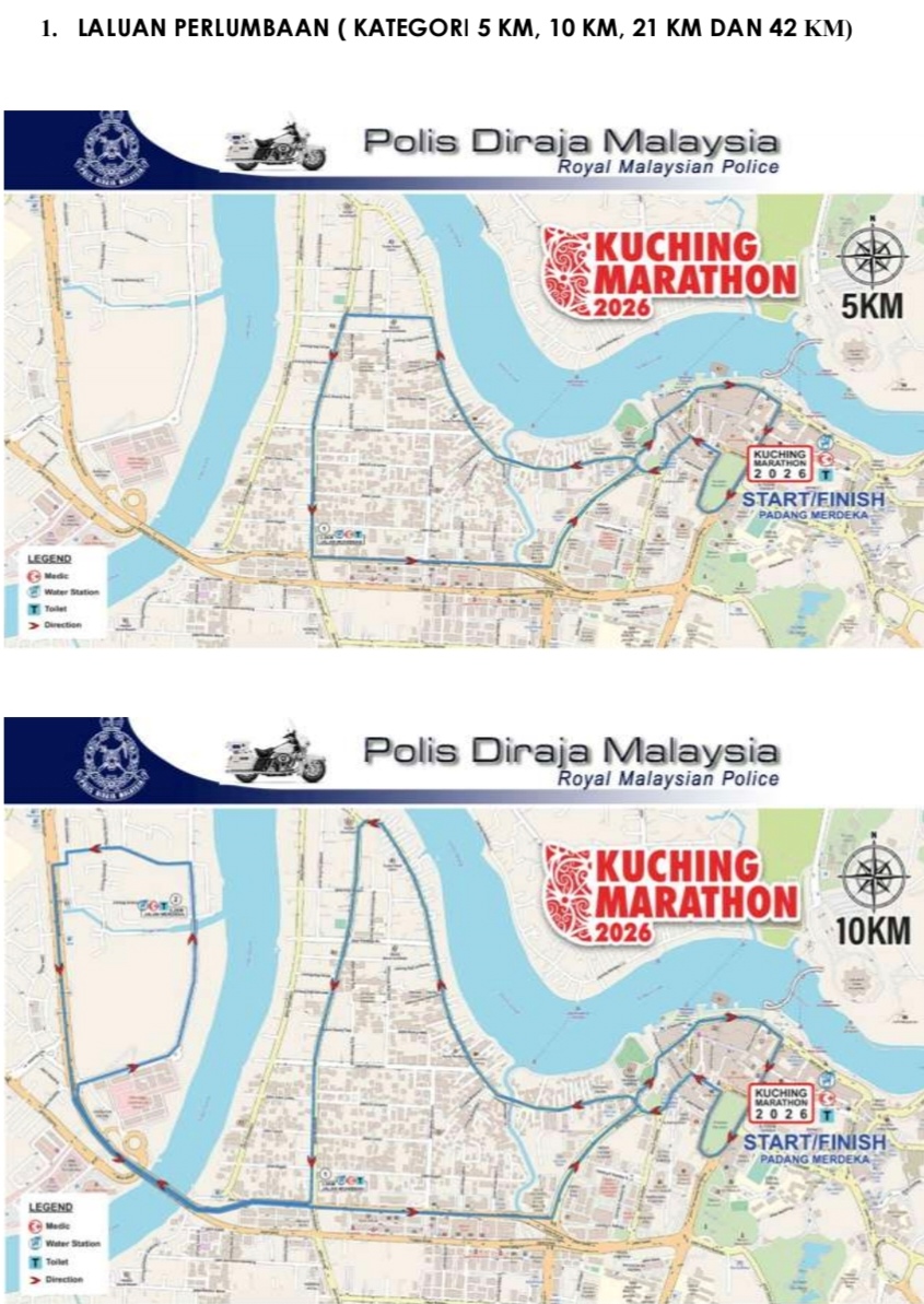 Kuching Marathon: Panduan Lengkap Penutupan Jalan & Lencongan Trafik