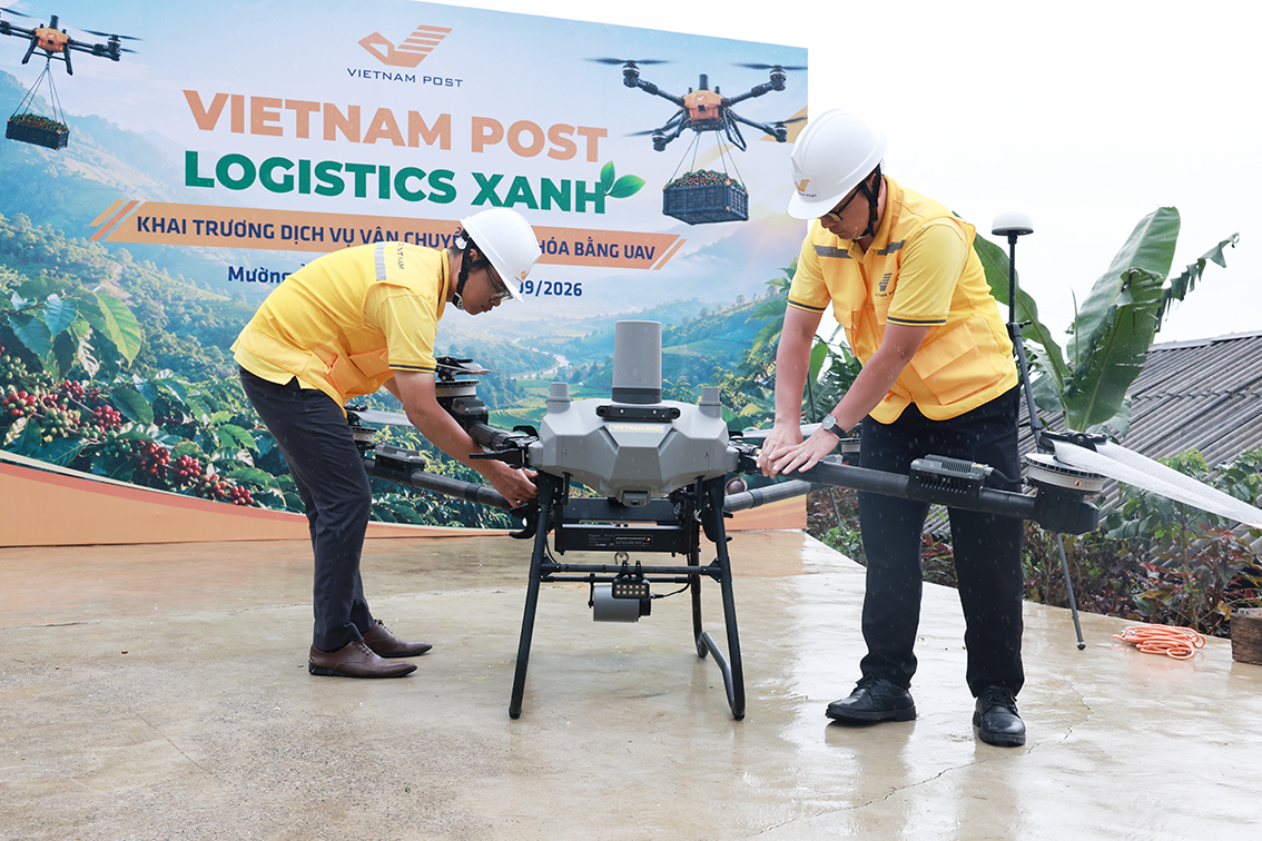 Vietnam Post UAV mở lối mới cho logistics vùng cao Điện Biên