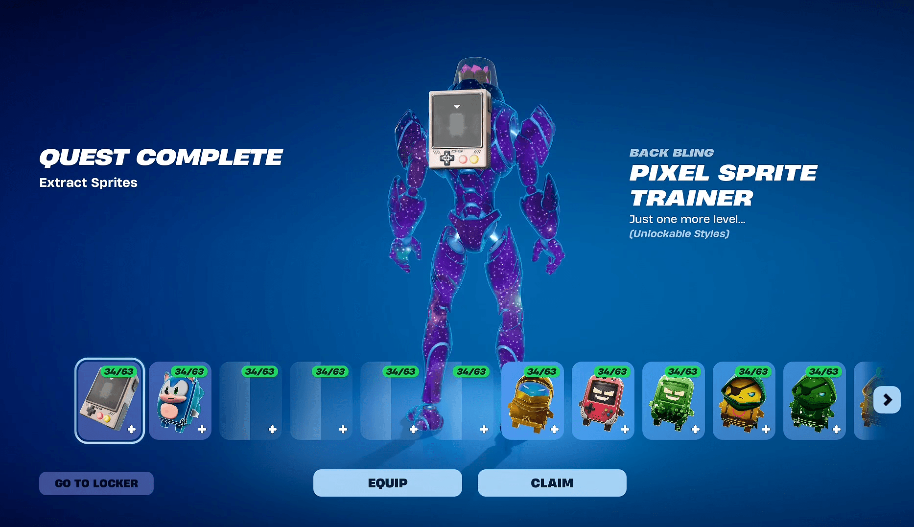 Hướng dẫn thu thập Sprites miễn phí trong Fortnite: từ Pixel Polli đến Bounty Hunter