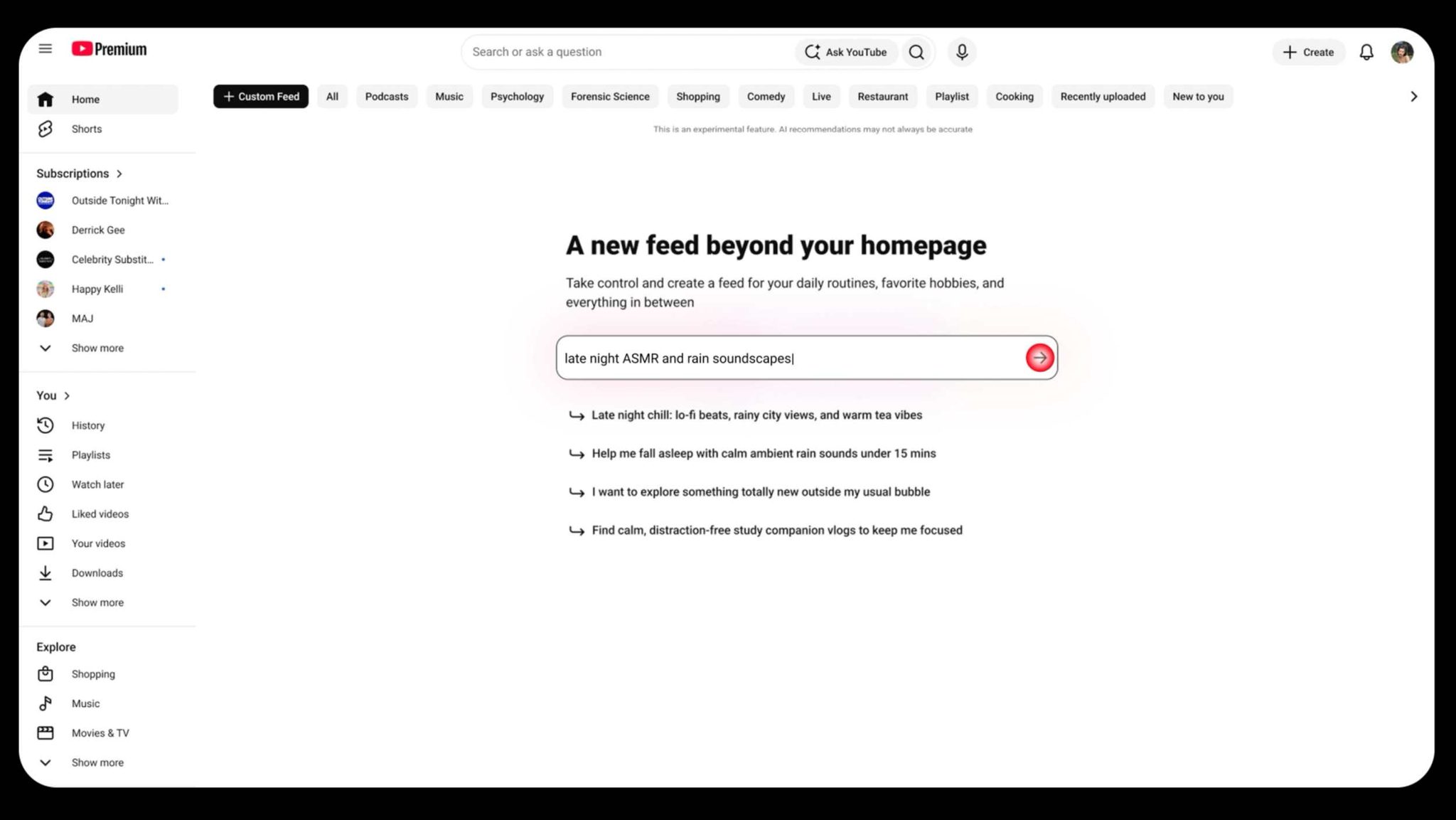 Kawal Algoritma YouTube Dengan Custom Feeds