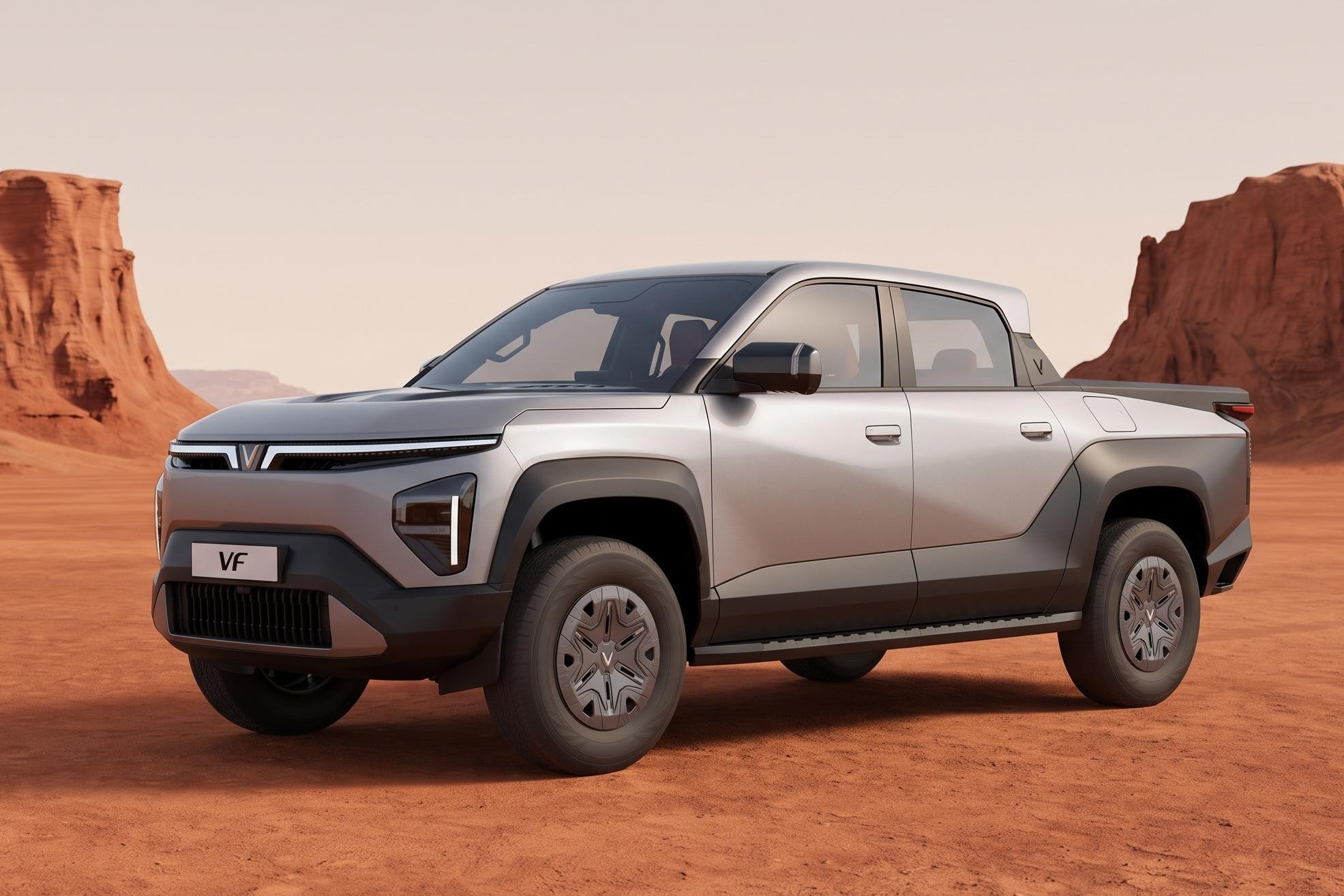 VF Wild bán tải điện REEV có đủ sức đấu Ranger, Hilux?