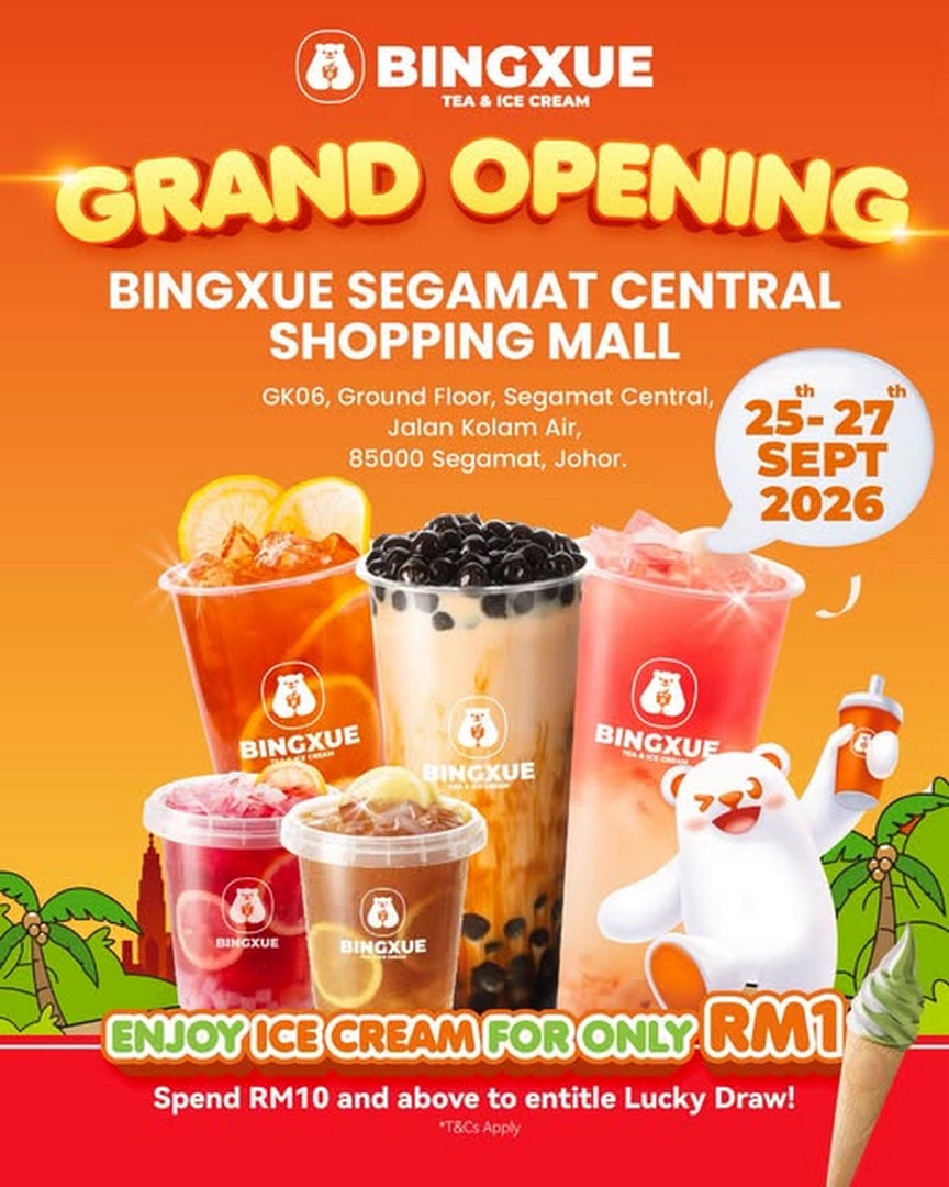 Promosi Makanan Murah Akhir September: Bingxue RM1 & Kakatoo Hi-Tea 50%