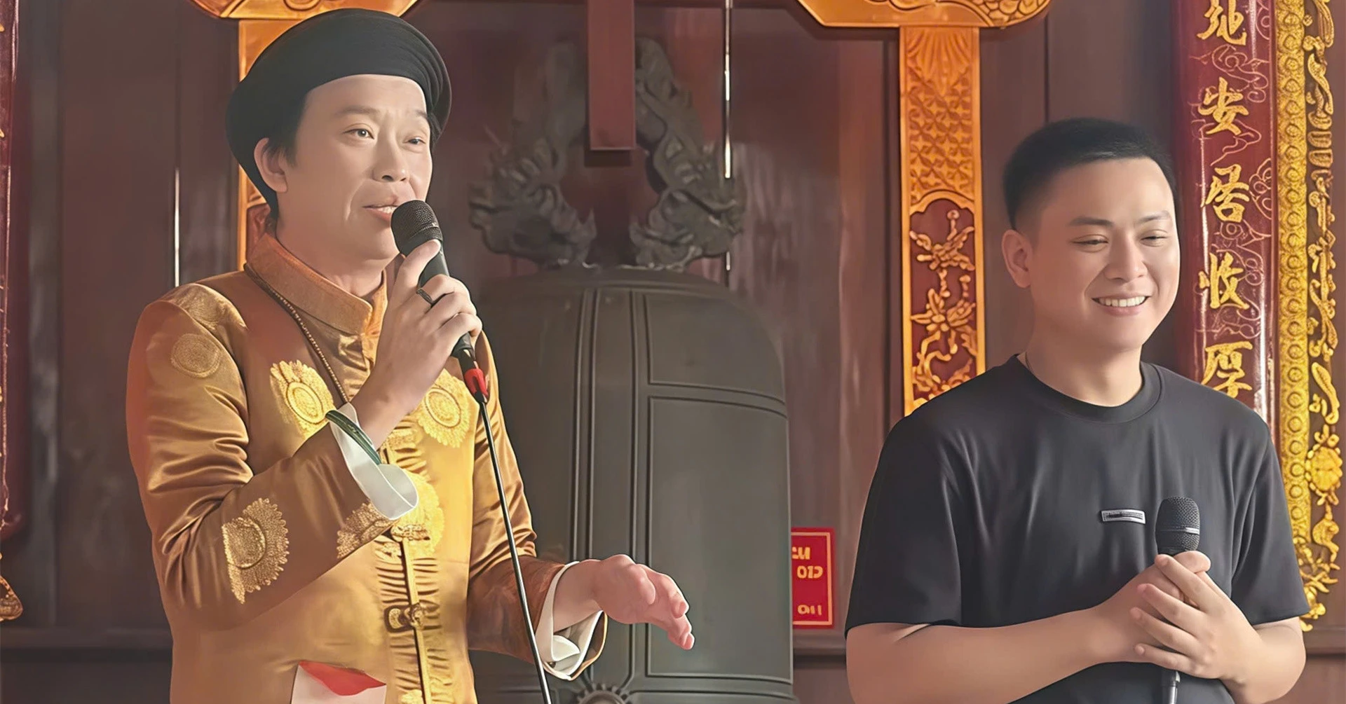 Hoài Lâm – Hoài Linh hội ngộ tại đền thờ Tổ: hơn cả một màn song ca
