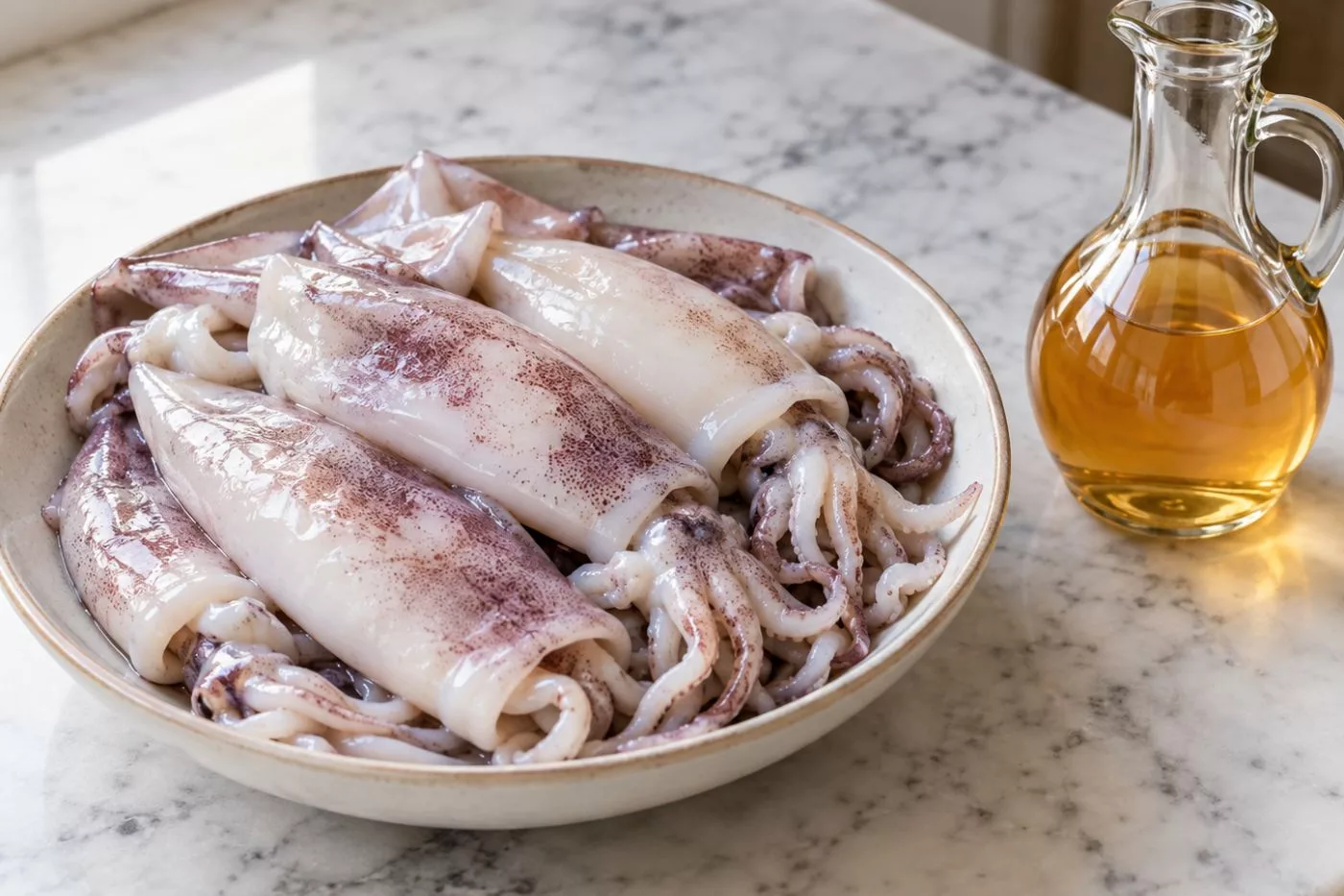 Sotong dan Peria Goreng Rangup Tanpa Tepung Tercabut