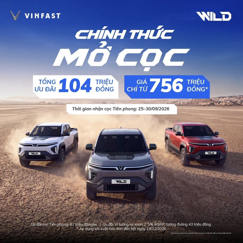 VinFast VF Wild đặt cọc sớm với ưu đãi 61 triệu đồng: Có nên xuống tiền ngay?