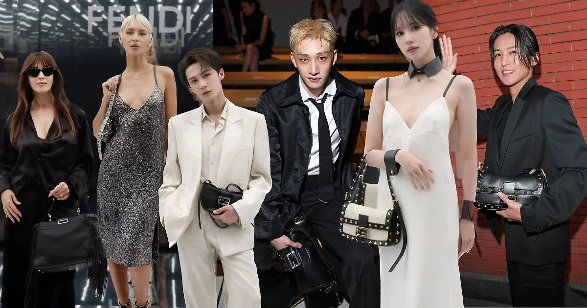 Bang Chan và Mina TWICE: khoảnh khắc IT-bag bùng nổ tại Fendi Xuân Hè