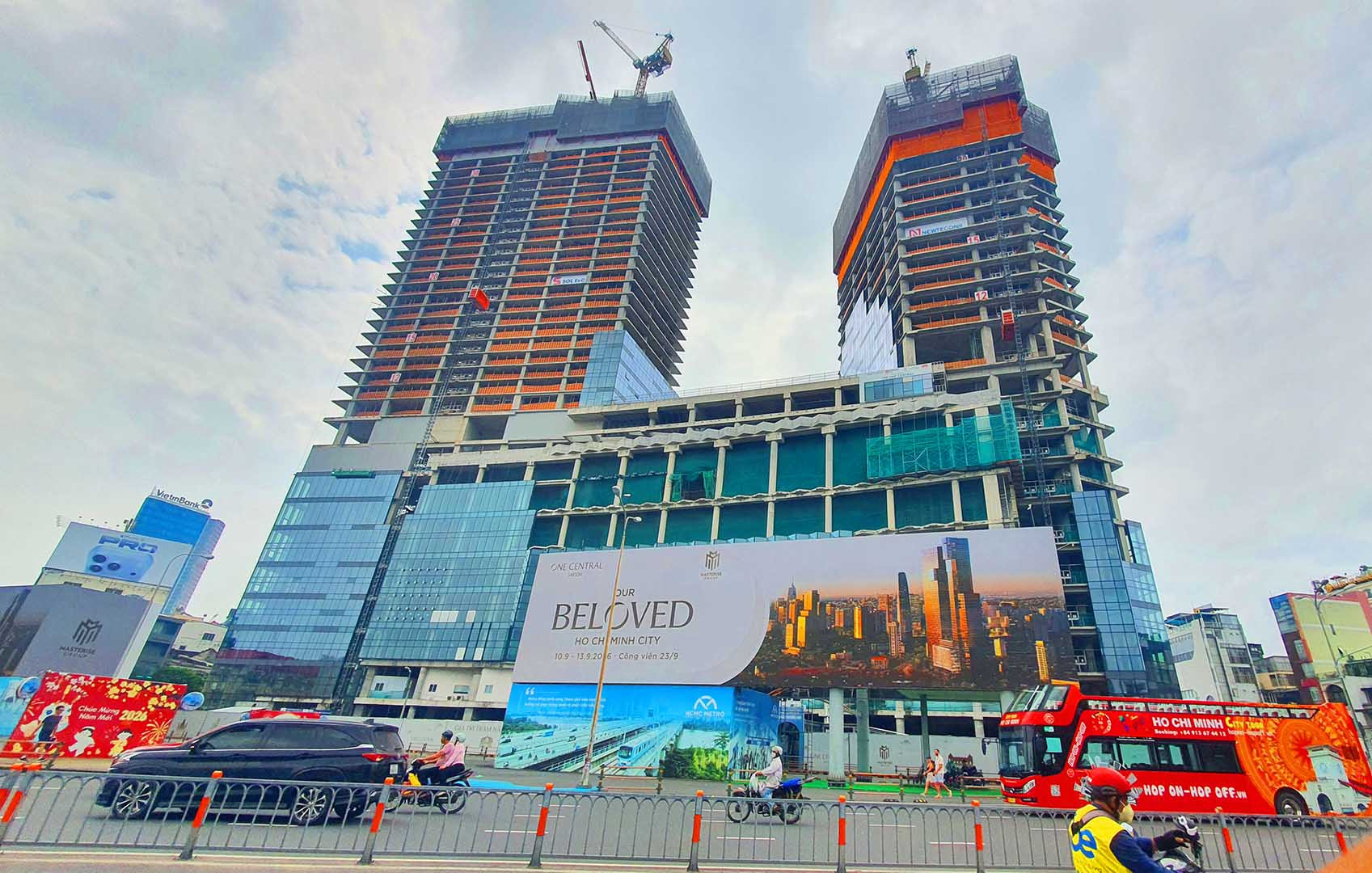 One Central Saigon: Tòa tháp đôi cao nhất Việt Nam bước vào giai đoạn tăng tốc