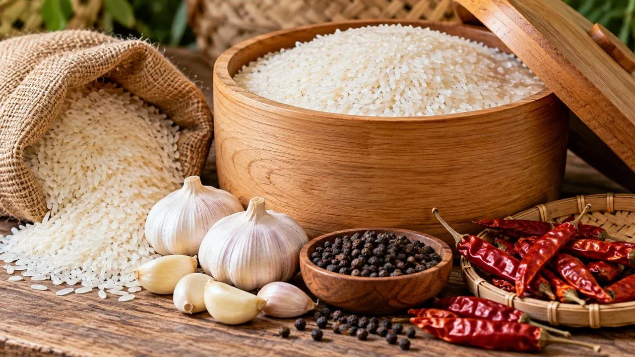 Giữ gạo tươi lâu không mốc mọt với tỏi, tiêu, ớt