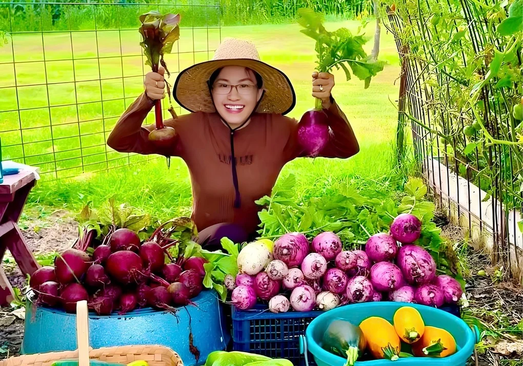 Cô gái Việt biến 100m² đất trống thành vườn rau quê nhà giữa lòng Mỹ