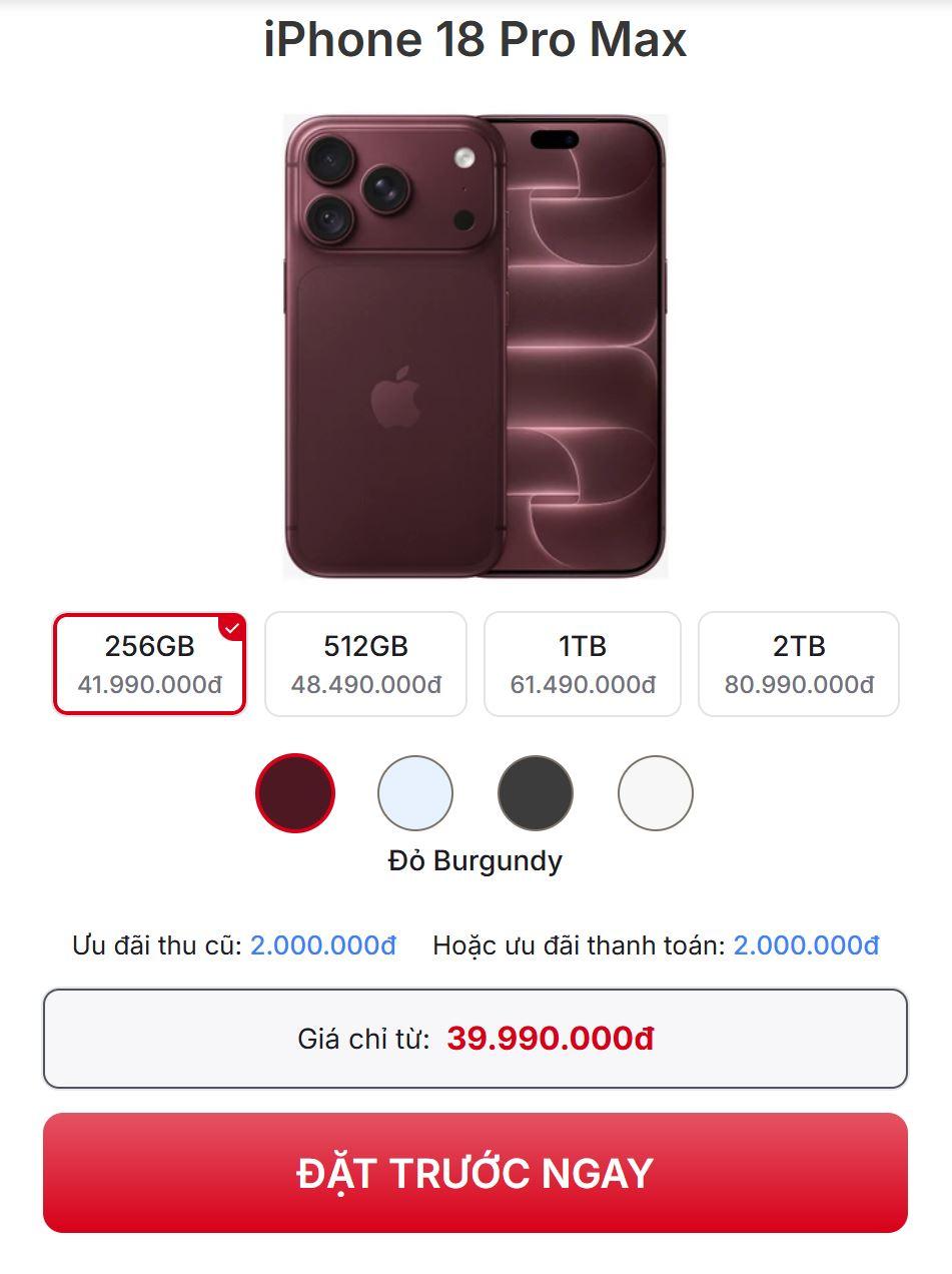 Vì sao iPhone 18 Pro Max vẫn cháy hàng dù bị đẩy giá?