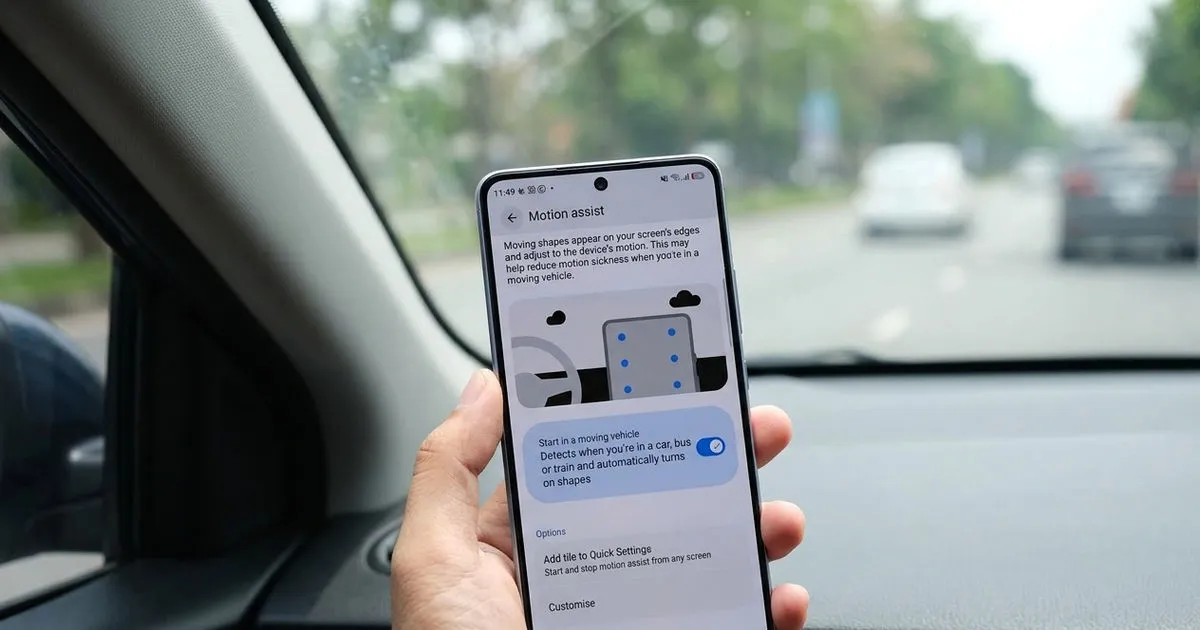 Cách kích hoạt và sử dụng Motion Assist chống say xe trên Android