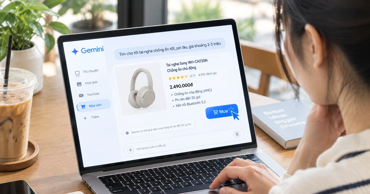 Google tích hợp nút mua hàng trên Gemini: cuộc chơi mới của mua sắm qua AI