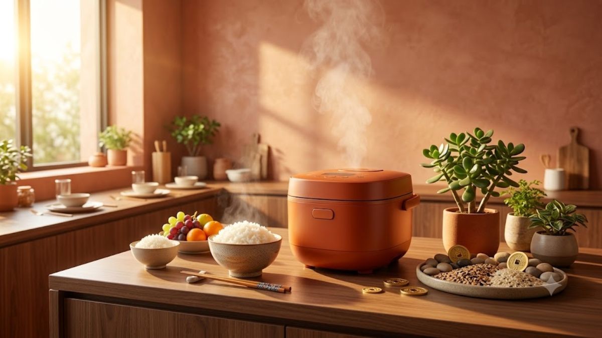 Nồi cơm điện và nồi chiên không dầu màu sắc rực rỡ