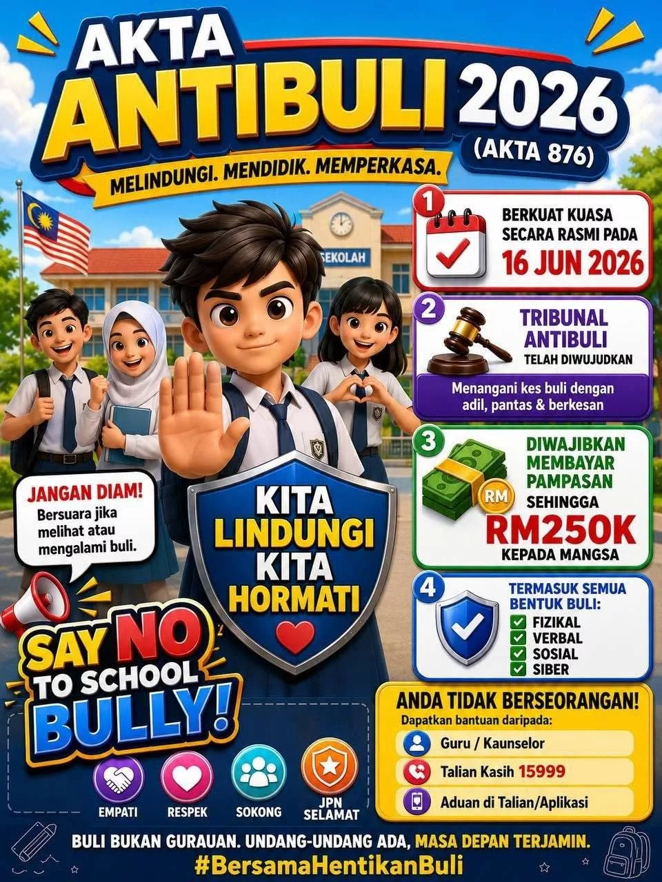 Tujuh Langkah Berkesan Menghentikan Buli di Sekolah