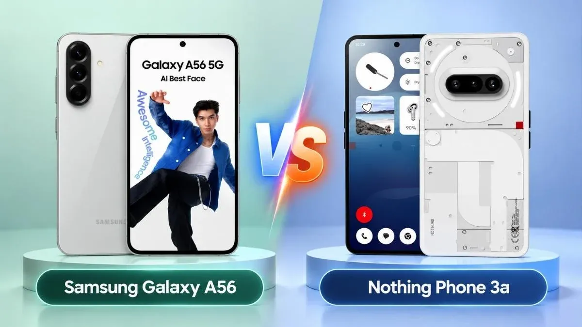 Samsung Galaxy A56 vs Nothing Phone 3a: chọn bền bỉ hay khác biệt?