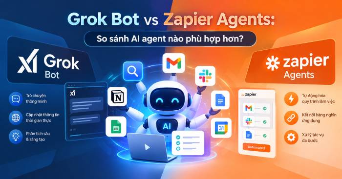 Grok Bot vs Zapier Agents vs Vertafore: chọn AI Agent nào cho doanh nghiệp?