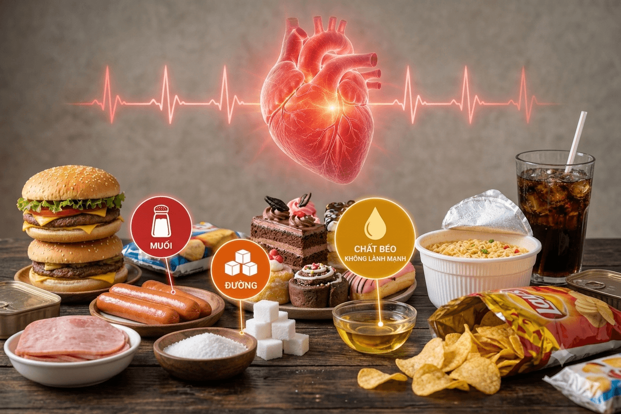 Dinh dưỡng hợp lý: lá chắn chủ động bảo vệ tim mạch