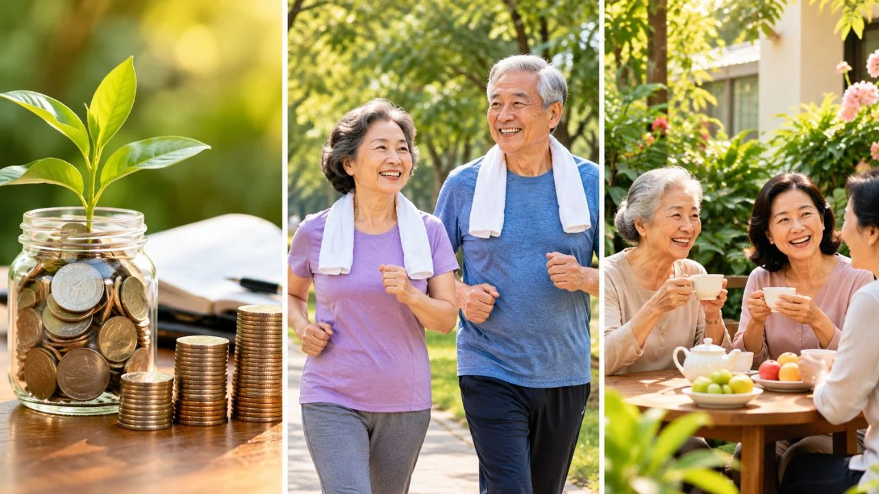 Tài chính, sức khỏe và mối quan hệ: 3 trụ cột cho tuổi già yên ổn