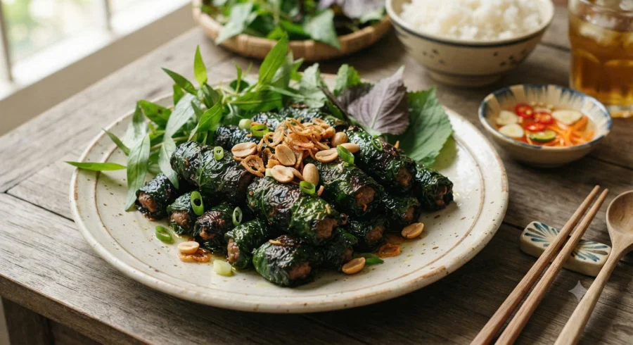 Chả lá lốt xanh mướt, nhân mềm thơm: Bí quyết trước khi rán