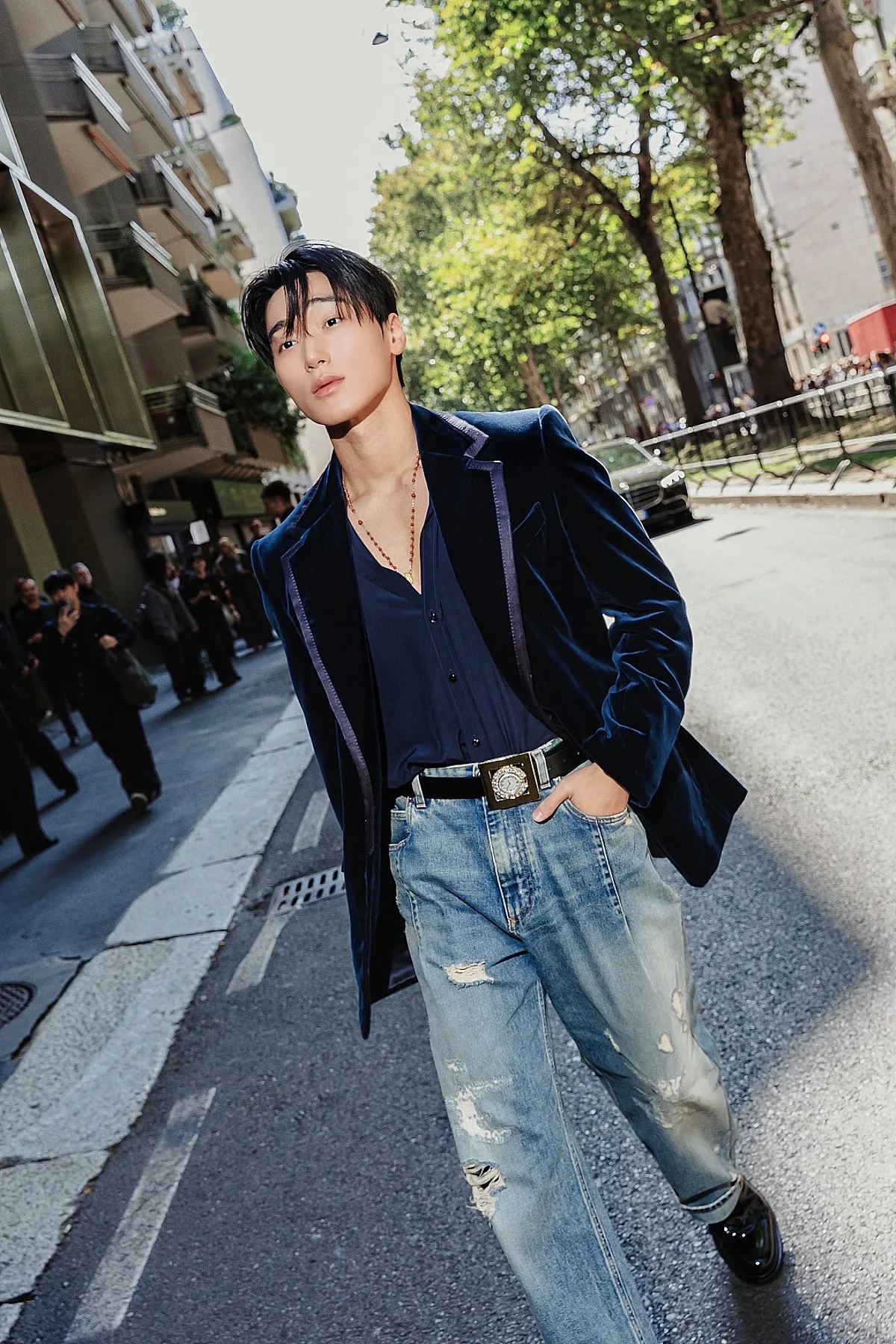 ATEEZ Yunho, San và làn sóng sao nam Á Đông tại Milan Fashion Week