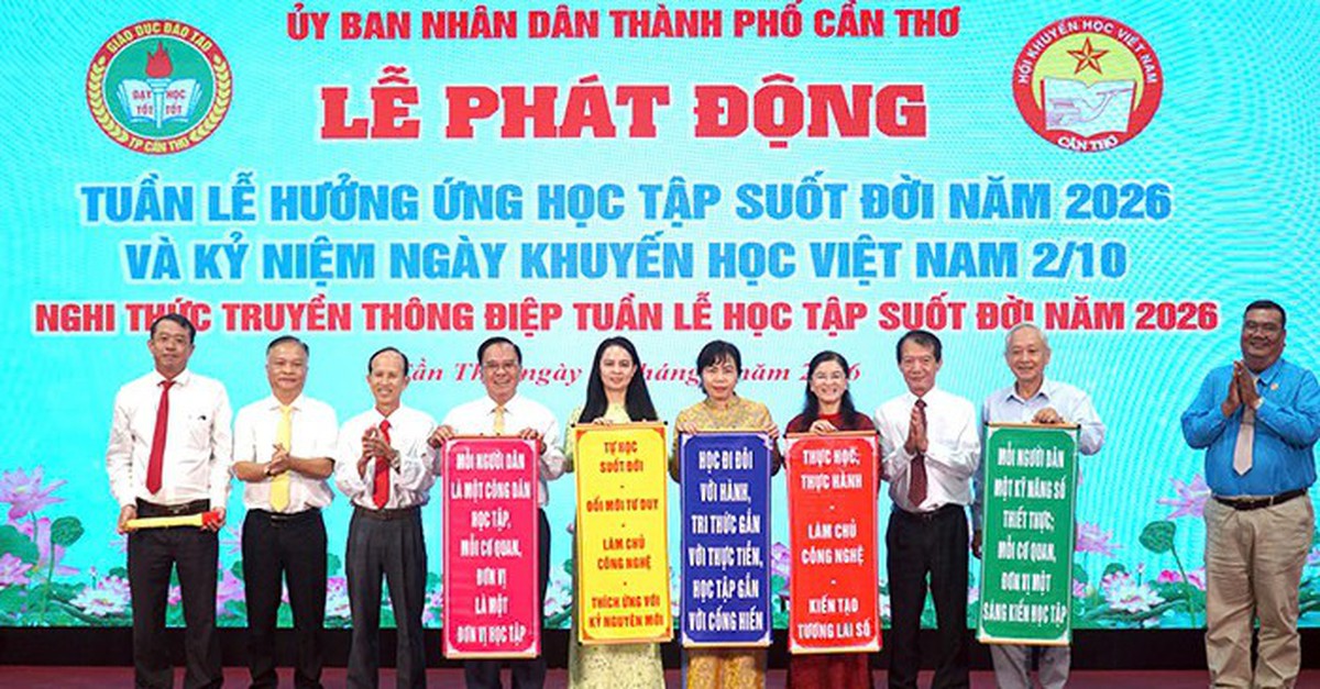 Tháng Khuyến học Cần Thơ: 1,18 triệu người cùng xây xã hội học tập