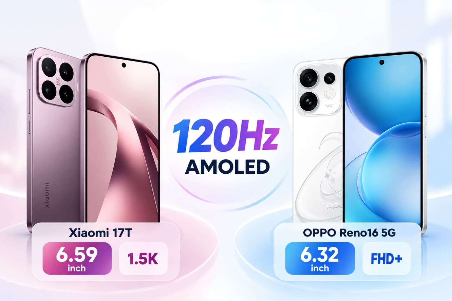 Xiaomi 17T hay OPPO Reno16 5G: chọn máy nào đáng tiền hơn?