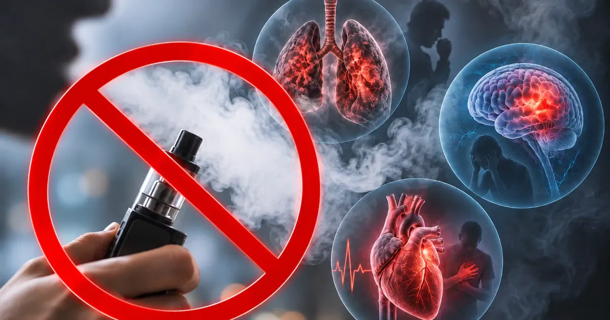 Thuốc lá điện tử tổn thương phổi, tim mạch và não bộ: Nguy cơ sức khỏe không thể bỏ qua