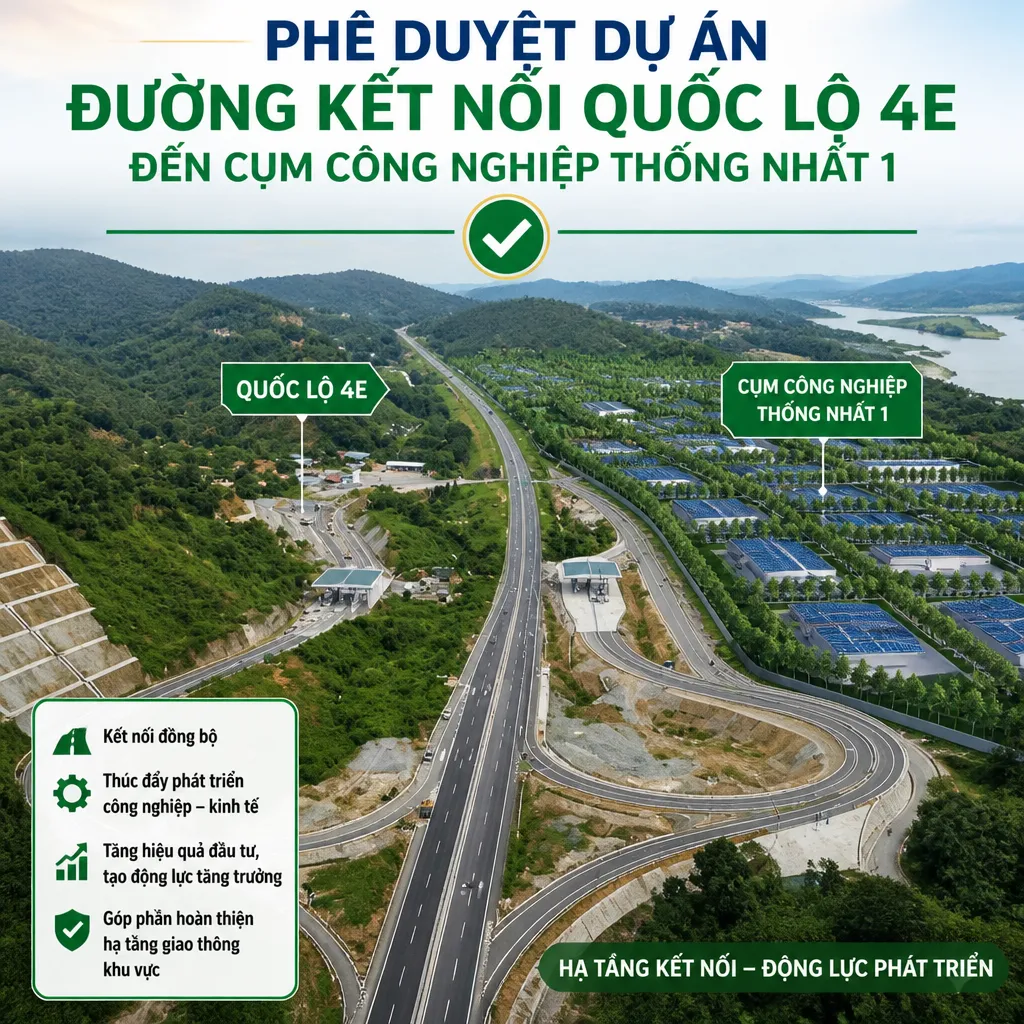 Đường nối Quốc lộ 4E – Cụm công nghiệp Thống Nhất 1: Bước đi hạ tầng để nâng tầm logistics Lào Cai
