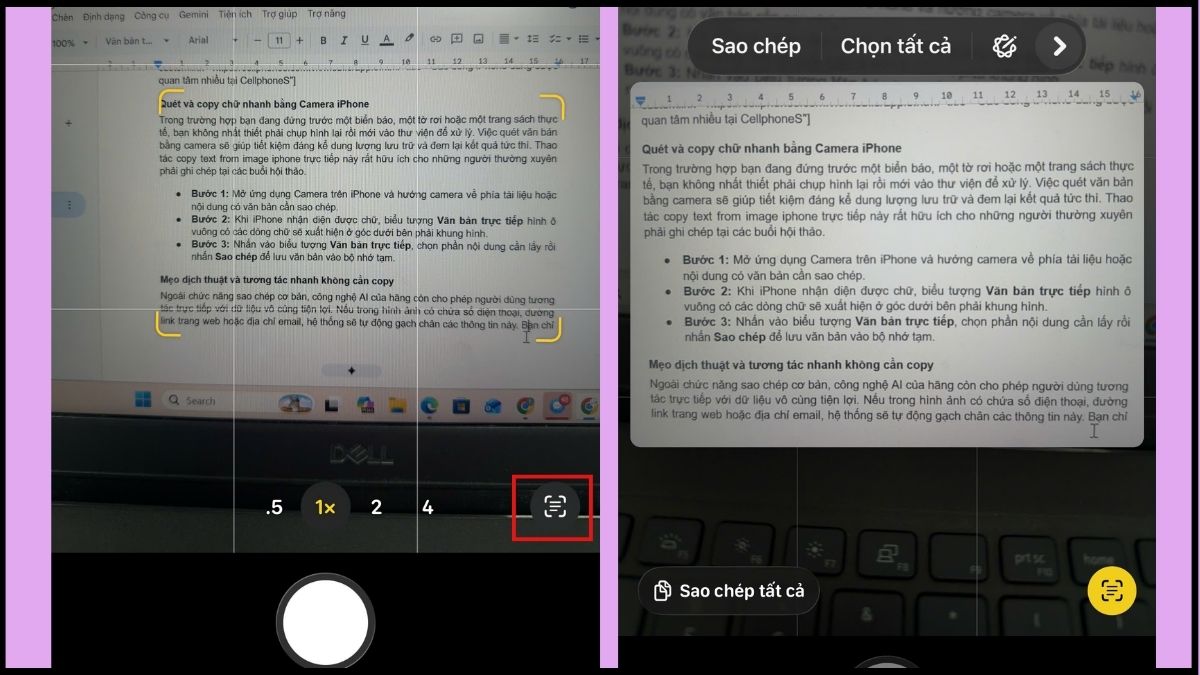 Sao chép văn bản từ ảnh trên iPhone: 3 cách nhanh và dễ nhất