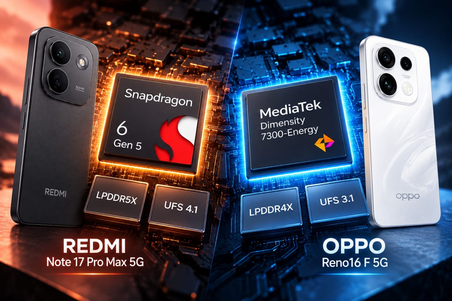 OPPO Reno16 F, Redmi Note 17 Pro Max 5G và Xiaomi 15T: chọn máy tầm trung nào đáng tiền?