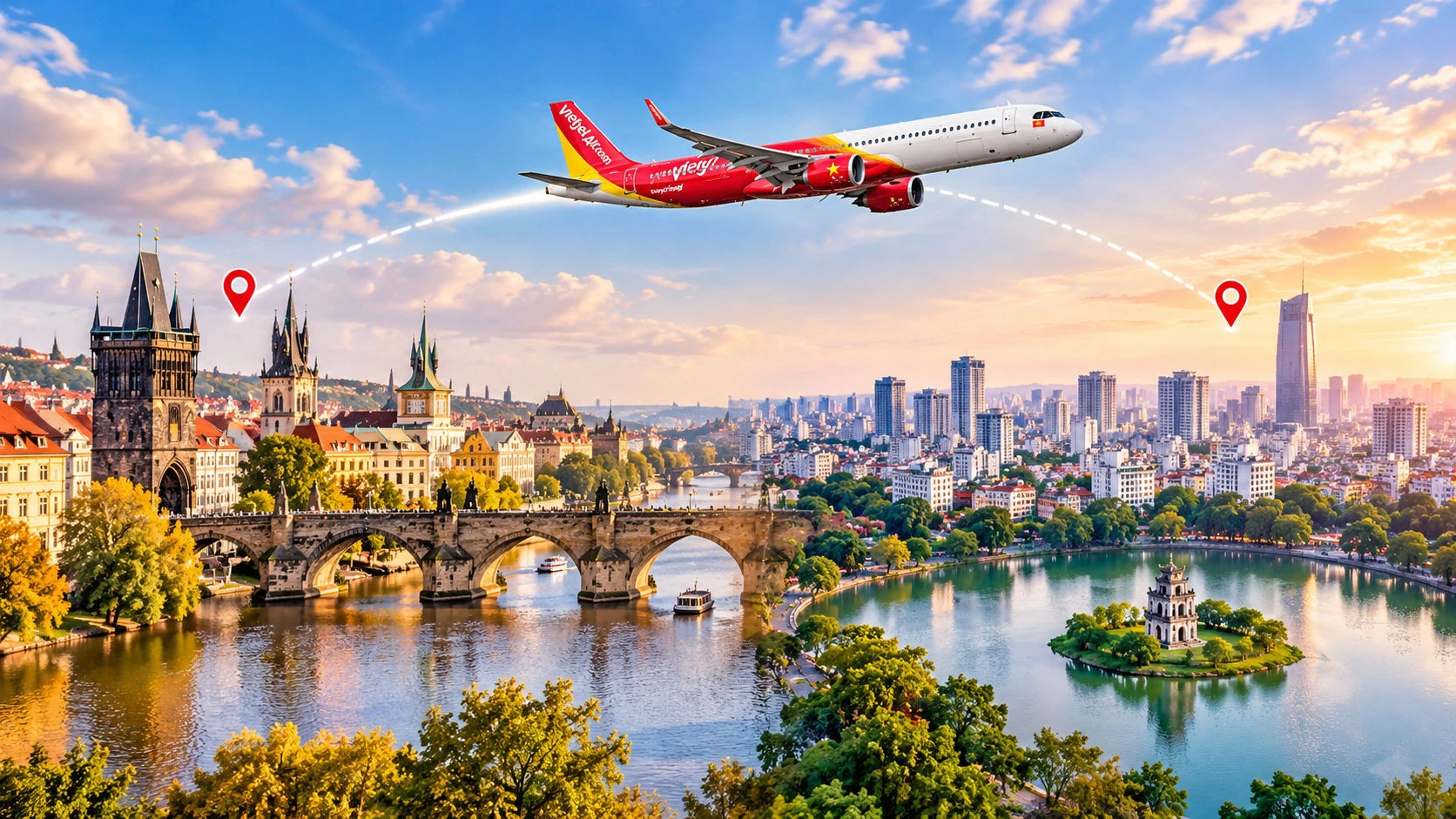 Hà Nội mở rộng bầu trời: Từ Thâm Quyến đến Praha